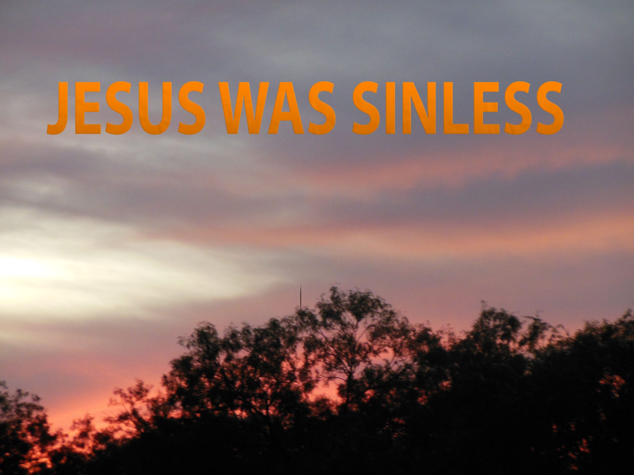 Jesus Was Sinless